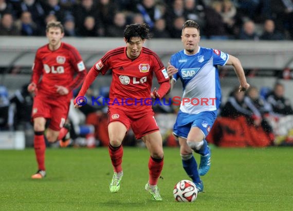 1. Fußball Bundesliga TSG 1899 Hoffenheim - Bayer Leverkusen in der Wirsol Rhein Neckar Arena Sinsheim 17.12.2014  (© Fotostand / Loerz)