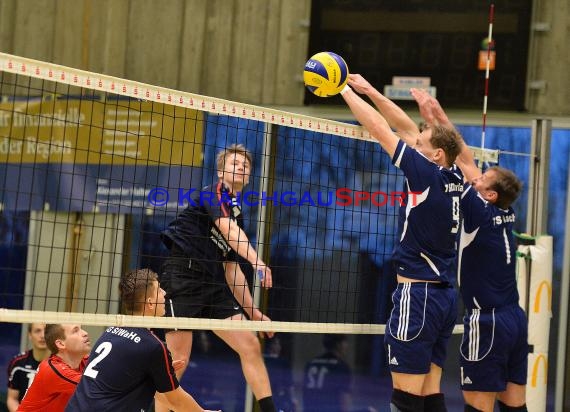 Volleyball Herren Verbandsliga SG Sinsheim/Waibstadt/Helmstadt vs VSG Ettlingen/Rüppur 13.02.2016 (© Siegfried Lörz)