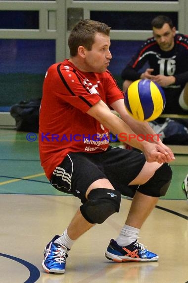 Volleyball Herren Verbandsliga SG Sinsheim/Waibstadt/Helmstadt vs VSG Ettlingen/Rüppur 13.02.2016 (© Siegfried Lörz)