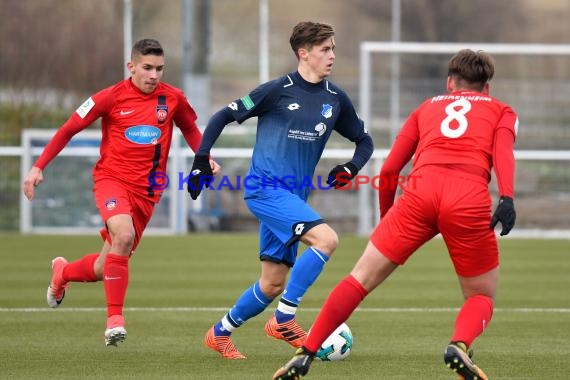 A-Junioren Bundesliga Süd/Südwest TSG Hoffenheim vs 1. FC Heidenheim 09.12.2017 (© Kraichgausport / Loerz)