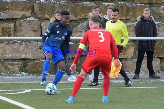 A-Junioren Bundesliga Süd/Südwest TSG Hoffenheim vs 1. FC Heidenheim 09.12.2017 (© Kraichgausport / Loerz)