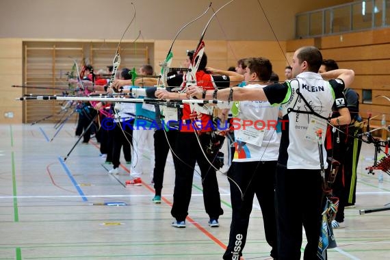 1. Bundesliga Süd Bogenschützen 4. Wettkampftag bei der SSG Vogel Östringen als Gastgeber  in der Stadthalle in Östringen (© Siegfried Lörz)