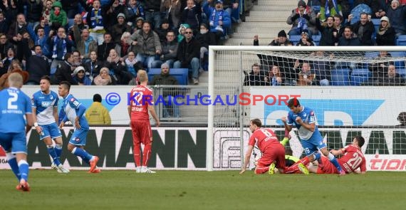 1. Fußball Bundesliga TSG 1899 Hoffenheim -VfB Stuttgart in der Wirsol Rhein Neckar Arena Sinsheim 14.02.2015  (© Fotostand / Loerz)