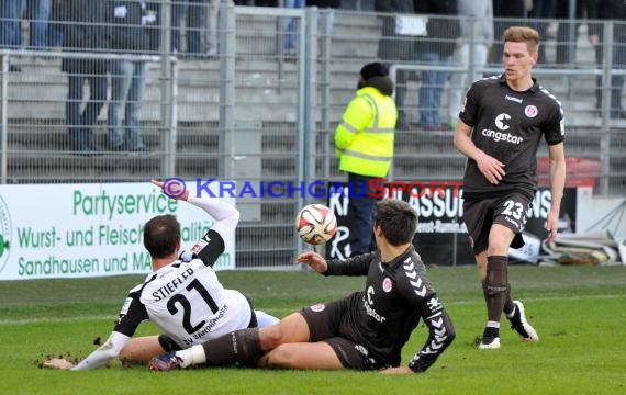 2. Bundesliga SV Sandhausen - FC St. Pauli im Hardtwaldstadion Sandhausen 07.02.2015 (© Kraichgausport / Loerz)