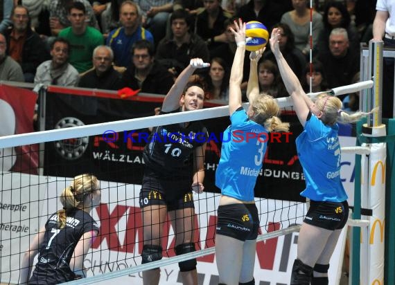 03.03.2012 1.Volleyball Bundesliga Damen Envacom Volleys Sinsheim gegen VT Aurubis Hamburg (© Siegfried Lörz)