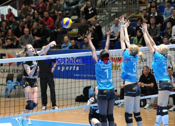 03.03.2012 1.Volleyball Bundesliga Damen Envacom Volleys Sinsheim gegen VT Aurubis Hamburg (© Siegfried Lörz)