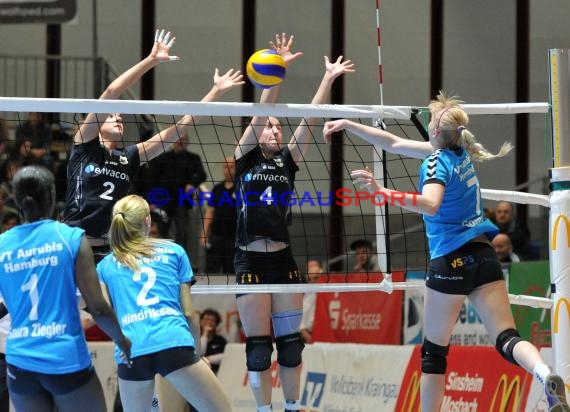 03.03.2012 1.Volleyball Bundesliga Damen Envacom Volleys Sinsheim gegen VT Aurubis Hamburg (© Siegfried Lörz)