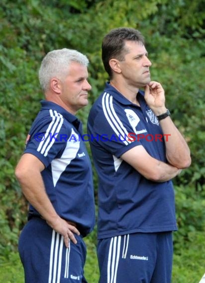 Uwe Koser Co-Trainer VfL Mühlbach, Jürgen Echtenacher Trainer VfL Mühlbach (© Siegfried Lörz)