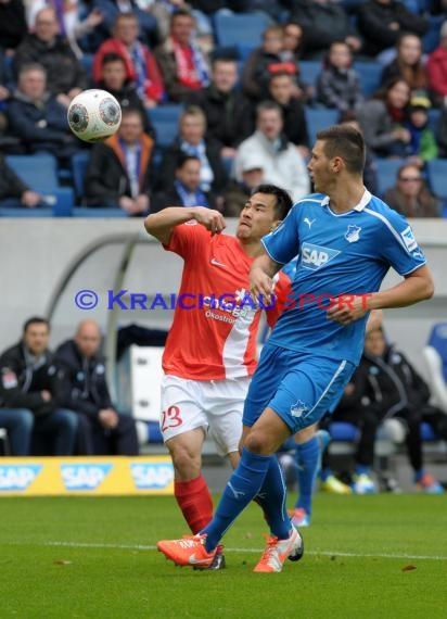 1. Fußball Bundesliga Saison 2013/2014 25. Spieltag TSG 1899 Hoffenheim - FSV Mainz 05 Wirsol Rhein Neckar Arena Sinsheim 15.03.201 (© Fotostand / Loerz)