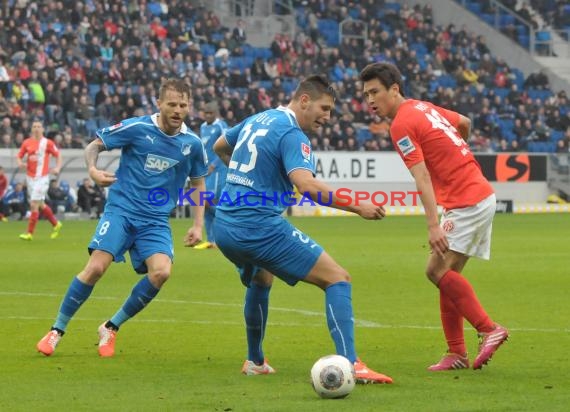 1. Fußball Bundesliga Saison 2013/2014 25. Spieltag TSG 1899 Hoffenheim - FSV Mainz 05 Wirsol Rhein Neckar Arena Sinsheim 15.03.201 (© Fotostand / Loerz)