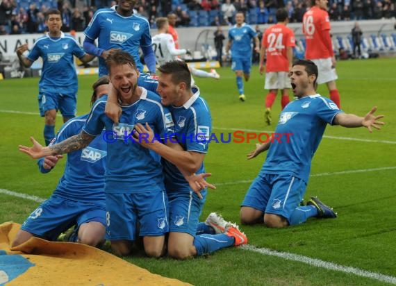 1. Fußball Bundesliga Saison 2013/2014 25. Spieltag TSG 1899 Hoffenheim - FSV Mainz 05 Wirsol Rhein Neckar Arena Sinsheim 15.03.201 (© Fotostand / Loerz)