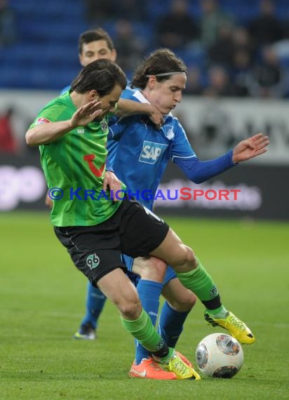 1. Fußball Bundesliga TSG 1899 Hoffenheim - Hannover 96 Wirsol Rhein Neckar Arena Sinsheim 26.03.2014 (© Fotostand / Loerz)