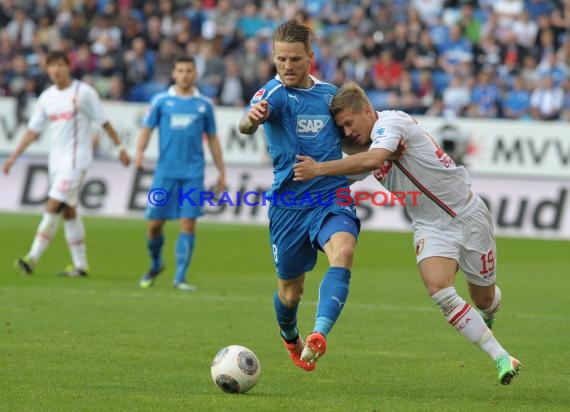 1. Fußball Bundesliga TSG 1899 Hoffenheim - FC Augsburg Wirsol Rhein Neckar Arena Sinsheim 12.04.2014 (© Fotostand / Loerz)