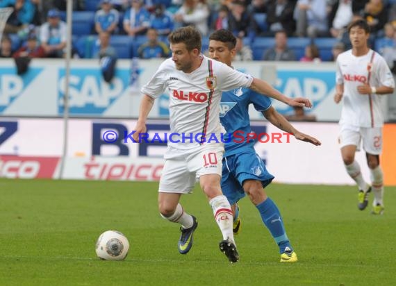 1. Fußball Bundesliga TSG 1899 Hoffenheim - FC Augsburg Wirsol Rhein Neckar Arena Sinsheim 12.04.2014 (© Fotostand / Loerz)