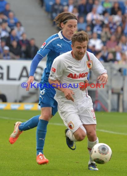 1. Fußball Bundesliga TSG 1899 Hoffenheim - FC Augsburg Wirsol Rhein Neckar Arena Sinsheim 12.04.2014 (© Fotostand / Loerz)