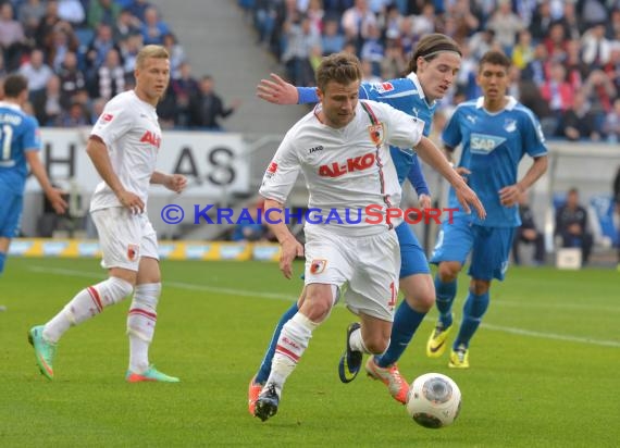 1. Fußball Bundesliga TSG 1899 Hoffenheim - FC Augsburg Wirsol Rhein Neckar Arena Sinsheim 12.04.2014 (© Fotostand / Loerz)