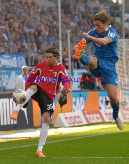 1. Fußball Bundesliga TSG 1899 Hoffenheim - FC Augsburg Wirsol Rhein Neckar Arena Sinsheim 12.04.2014 (© Fotostand / Loerz)