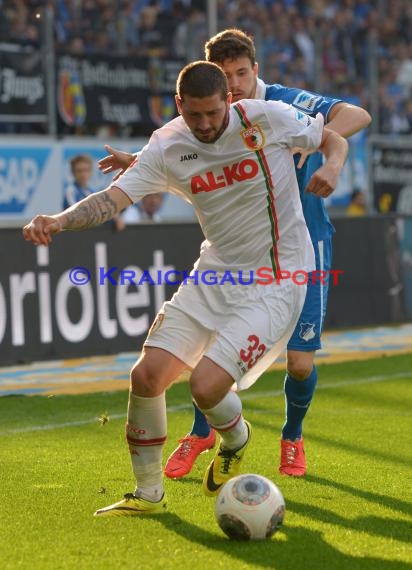 1. Fußball Bundesliga TSG 1899 Hoffenheim - FC Augsburg Wirsol Rhein Neckar Arena Sinsheim 12.04.2014 (© Fotostand / Loerz)