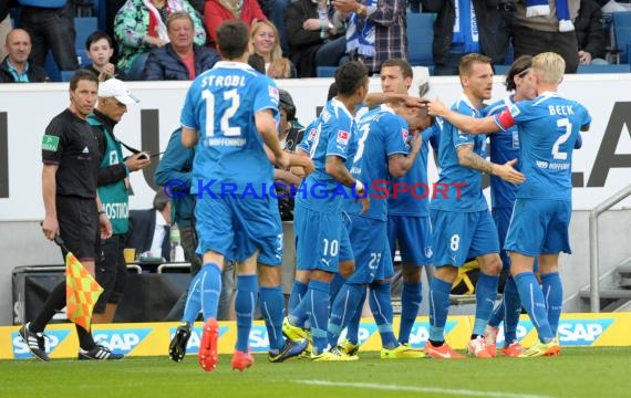 1. Fußball Bundesliga TSG 1899 Hoffenheim - FC Augsburg Wirsol Rhein Neckar Arena Sinsheim 12.04.2014 (© Fotostand / Loerz)