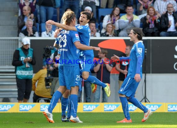 1. Fußball Bundesliga TSG 1899 Hoffenheim - FC Augsburg Wirsol Rhein Neckar Arena Sinsheim 12.04.2014 (© Fotostand / Loerz)