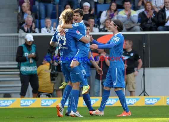 1. Fußball Bundesliga TSG 1899 Hoffenheim - FC Augsburg Wirsol Rhein Neckar Arena Sinsheim 12.04.2014 (© Fotostand / Loerz)