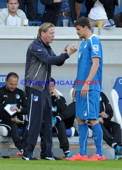 1. Fußball Bundesliga TSG 1899 Hoffenheim - FC Augsburg Wirsol Rhein Neckar Arena Sinsheim 12.04.2014 (© Fotostand / Loerz)