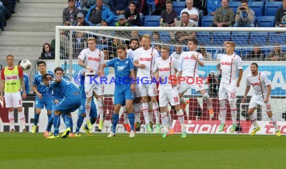 1. Fußball Bundesliga TSG 1899 Hoffenheim - FC Augsburg Wirsol Rhein Neckar Arena Sinsheim 12.04.2014 (© Fotostand / Loerz)