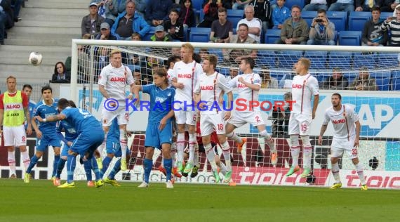 1. Fußball Bundesliga TSG 1899 Hoffenheim - FC Augsburg Wirsol Rhein Neckar Arena Sinsheim 12.04.2014 (© Fotostand / Loerz)