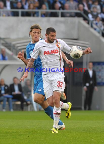 1. Fußball Bundesliga TSG 1899 Hoffenheim - FC Augsburg Wirsol Rhein Neckar Arena Sinsheim 12.04.2014 (© Fotostand / Loerz)