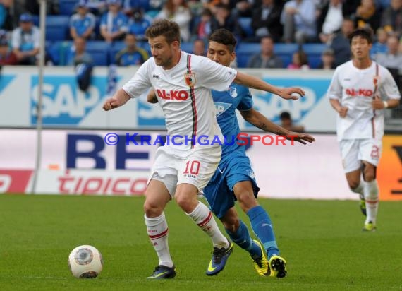 1. Fußball Bundesliga TSG 1899 Hoffenheim - FC Augsburg Wirsol Rhein Neckar Arena Sinsheim 12.04.2014 (© Fotostand / Loerz)