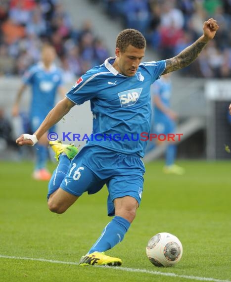 1. Fußball Bundesliga TSG 1899 Hoffenheim - FC Augsburg Wirsol Rhein Neckar Arena Sinsheim 12.04.2014 (© Fotostand / Loerz)