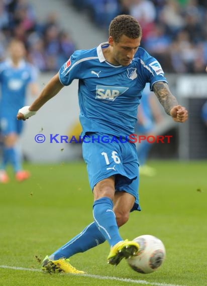 1. Fußball Bundesliga TSG 1899 Hoffenheim - FC Augsburg Wirsol Rhein Neckar Arena Sinsheim 12.04.2014 (© Fotostand / Loerz)