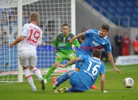 1. Fußball Bundesliga TSG 1899 Hoffenheim - FC Augsburg Wirsol Rhein Neckar Arena Sinsheim 12.04.2014 (© Fotostand / Loerz)