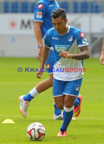 TSG 1899 Hoffenheim Pressekonferenz-Trikotvorstellung-Training in der Wirsol Rhein Neckar Arena Sinsheim 06.07.2014 (© Fotostand / Loerz)