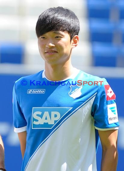 TSG 1899 Hoffenheim Pressekonferenz-Trikotvorstellung-Training in der Wirsol Rhein Neckar Arena Sinsheim 06.07.2014 (© Fotostand / Loerz)