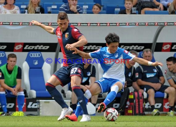 Testspile TSG 1899 Hoffenheim -CFC Genua in der Wirsol Rhein Neckar Arena Sinsheim 09.08.2014 (© Fotostand / Loerz)