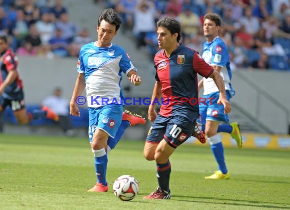 Testspile TSG 1899 Hoffenheim -CFC Genua in der Wirsol Rhein Neckar Arena Sinsheim 09.08.2014 (© Fotostand / Loerz)