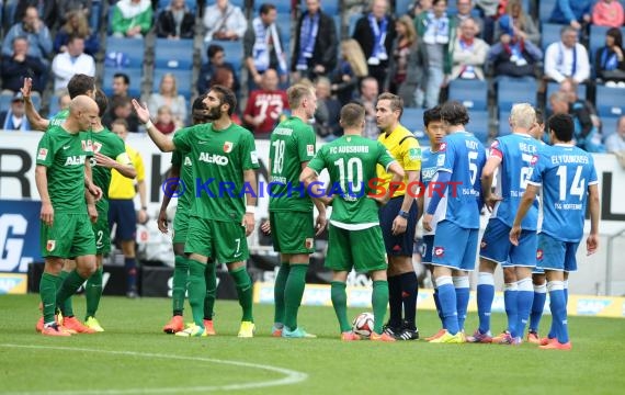 1. Fußball Bundesliga TSG 1899 Hoffenheim - FC Augsburg in der Wirsol Rhein Neckar Arena Sinsheim 23.08.2014 (© Fotostand / Loerz)