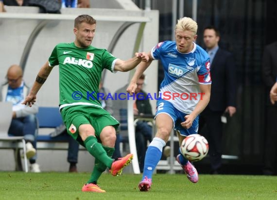 1. Fußball Bundesliga TSG 1899 Hoffenheim - FC Augsburg in der Wirsol Rhein Neckar Arena Sinsheim 23.08.2014 (© Fotostand / Loerz)