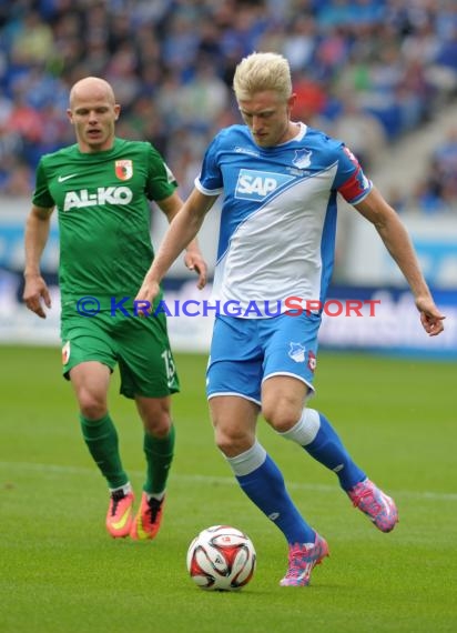 1. Fußball Bundesliga TSG 1899 Hoffenheim - FC Augsburg in der Wirsol Rhein Neckar Arena Sinsheim 23.08.2014 (© Fotostand / Loerz)