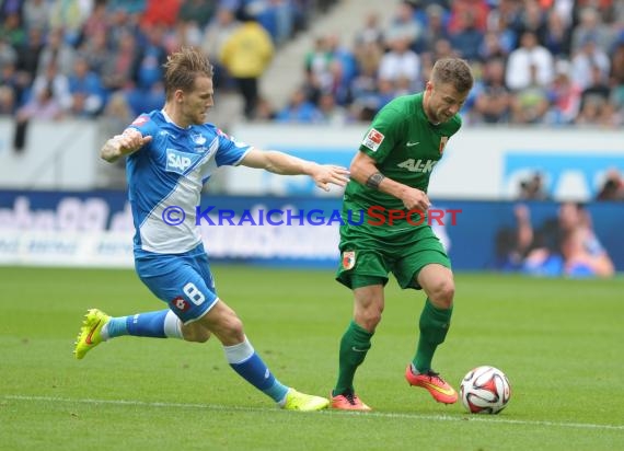 1. Fußball Bundesliga TSG 1899 Hoffenheim - FC Augsburg in der Wirsol Rhein Neckar Arena Sinsheim 23.08.2014 (© Fotostand / Loerz)