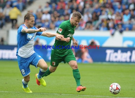 1. Fußball Bundesliga TSG 1899 Hoffenheim - FC Augsburg in der Wirsol Rhein Neckar Arena Sinsheim 23.08.2014 (© Fotostand / Loerz)