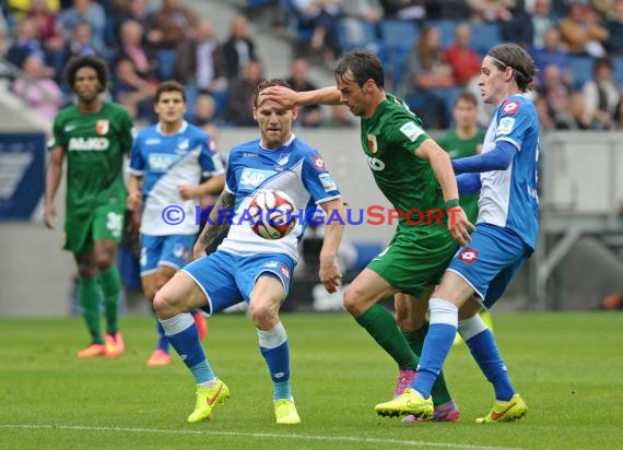 1. Fußball Bundesliga TSG 1899 Hoffenheim - FC Augsburg in der Wirsol Rhein Neckar Arena Sinsheim 23.08.2014 (© Fotostand / Loerz)