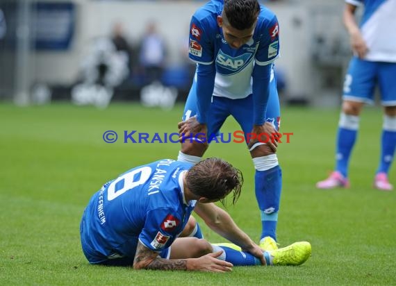 1. Fußball Bundesliga TSG 1899 Hoffenheim - FC Augsburg in der Wirsol Rhein Neckar Arena Sinsheim 23.08.2014 (© Fotostand / Loerz)