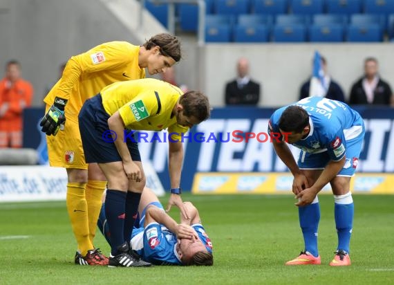 1. Fußball Bundesliga TSG 1899 Hoffenheim - FC Augsburg in der Wirsol Rhein Neckar Arena Sinsheim 23.08.2014 (© Fotostand / Loerz)