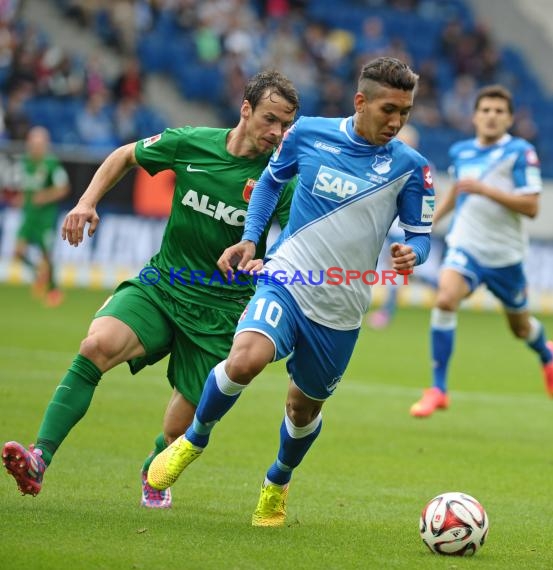 1. Fußball Bundesliga TSG 1899 Hoffenheim - FC Augsburg in der Wirsol Rhein Neckar Arena Sinsheim 23.08.2014 (© Fotostand / Loerz)