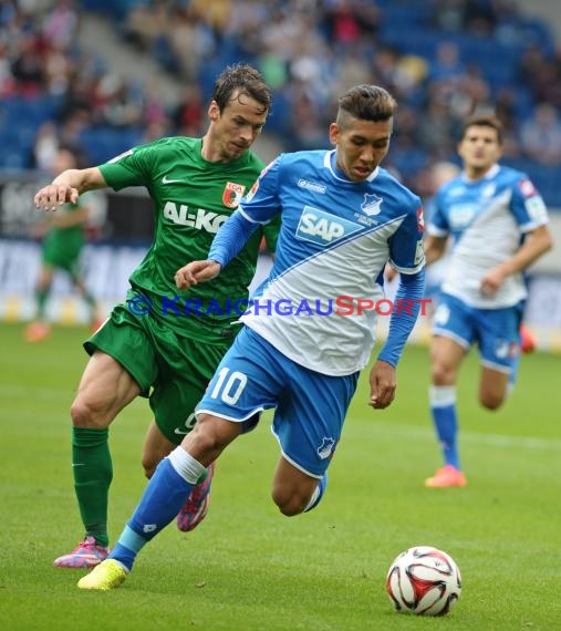 1. Fußball Bundesliga TSG 1899 Hoffenheim - FC Augsburg in der Wirsol Rhein Neckar Arena Sinsheim 23.08.2014 (© Fotostand / Loerz)