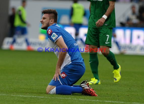 1. Fußball Bundesliga TSG 1899 Hoffenheim - FC Augsburg in der Wirsol Rhein Neckar Arena Sinsheim 23.08.2014 (© Fotostand / Loerz)