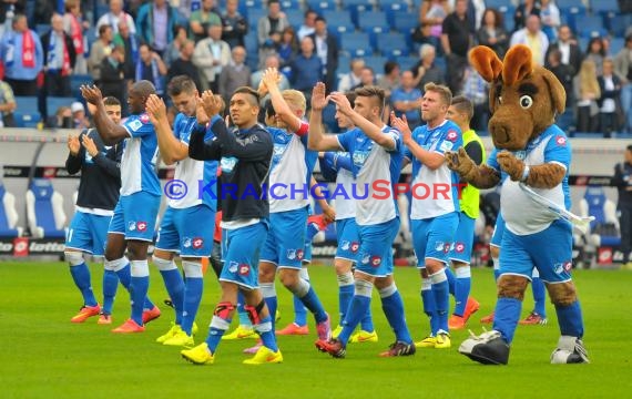 1. Fußball Bundesliga TSG 1899 Hoffenheim - FC Augsburg in der Wirsol Rhein Neckar Arena Sinsheim 23.08.2014 (© Fotostand / Loerz)