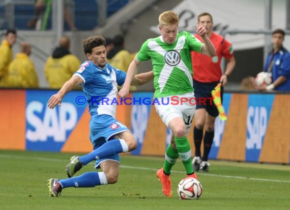 1. Fußball Bundesliga TSG 1899 Hoffenheim - VfL Wolfsburg in der Wirsol Rhein Neckar Arena Sinsheim 13.09.2014 (© Fotostand / Loerz)